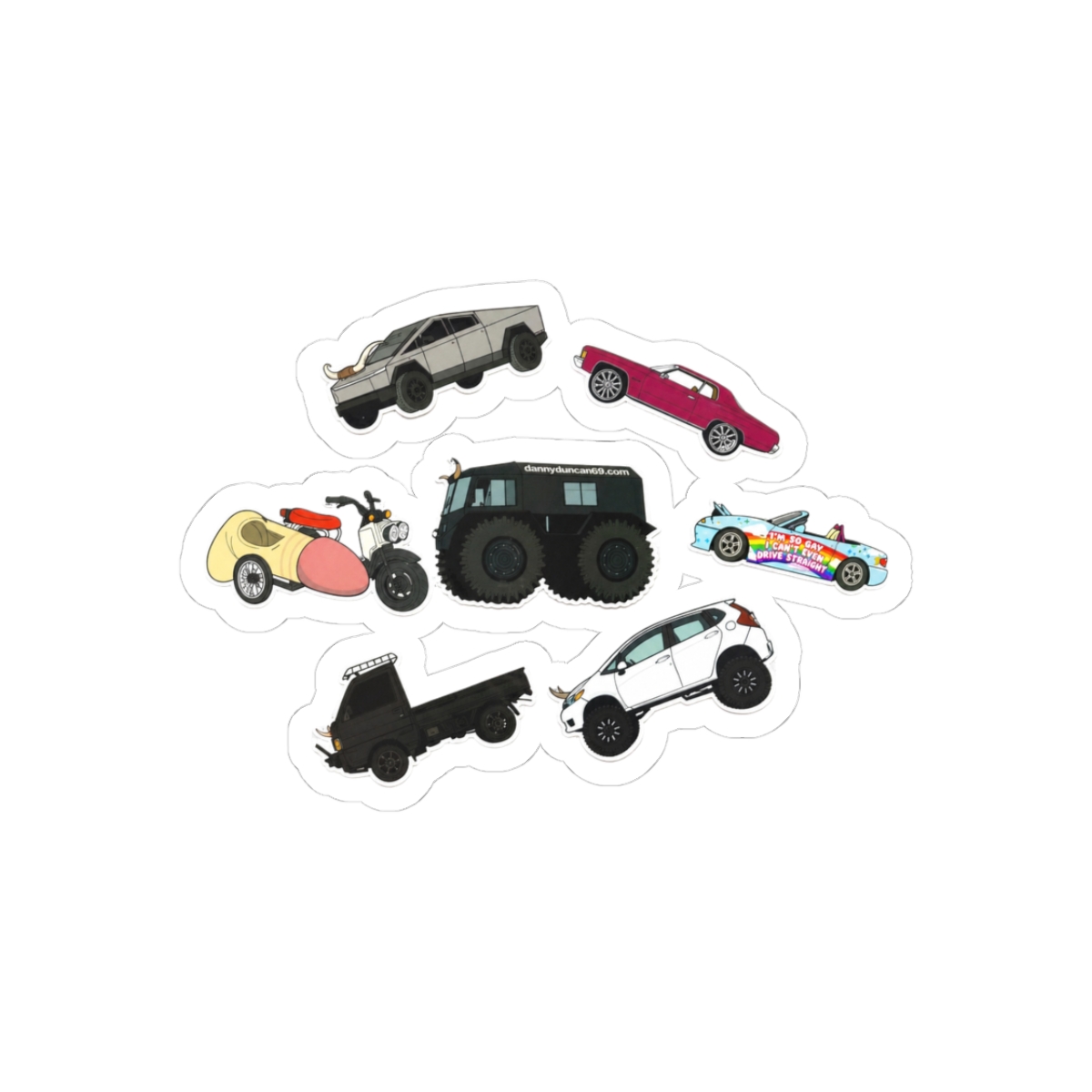 Danny's Vehicles Sticker Pack - Official stickers merchandise